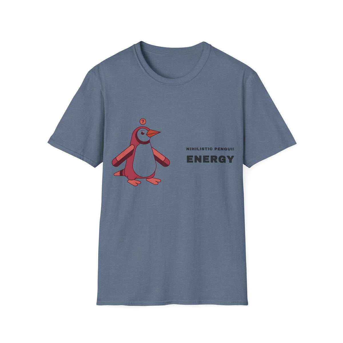 Penguin Energy Graphic T-Shirt — Cute Minimal Chest Pocket Penguin Tee - Trending Now - September 2026