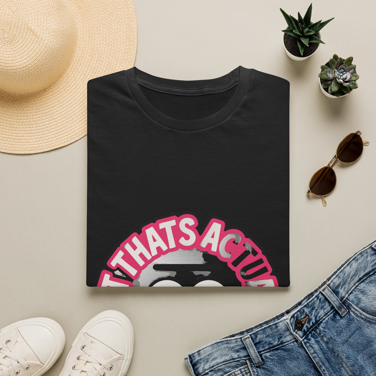 "Wait That's Actually Insane" Cartoon Eyes Graphic Tee - Trending Now - September 2026