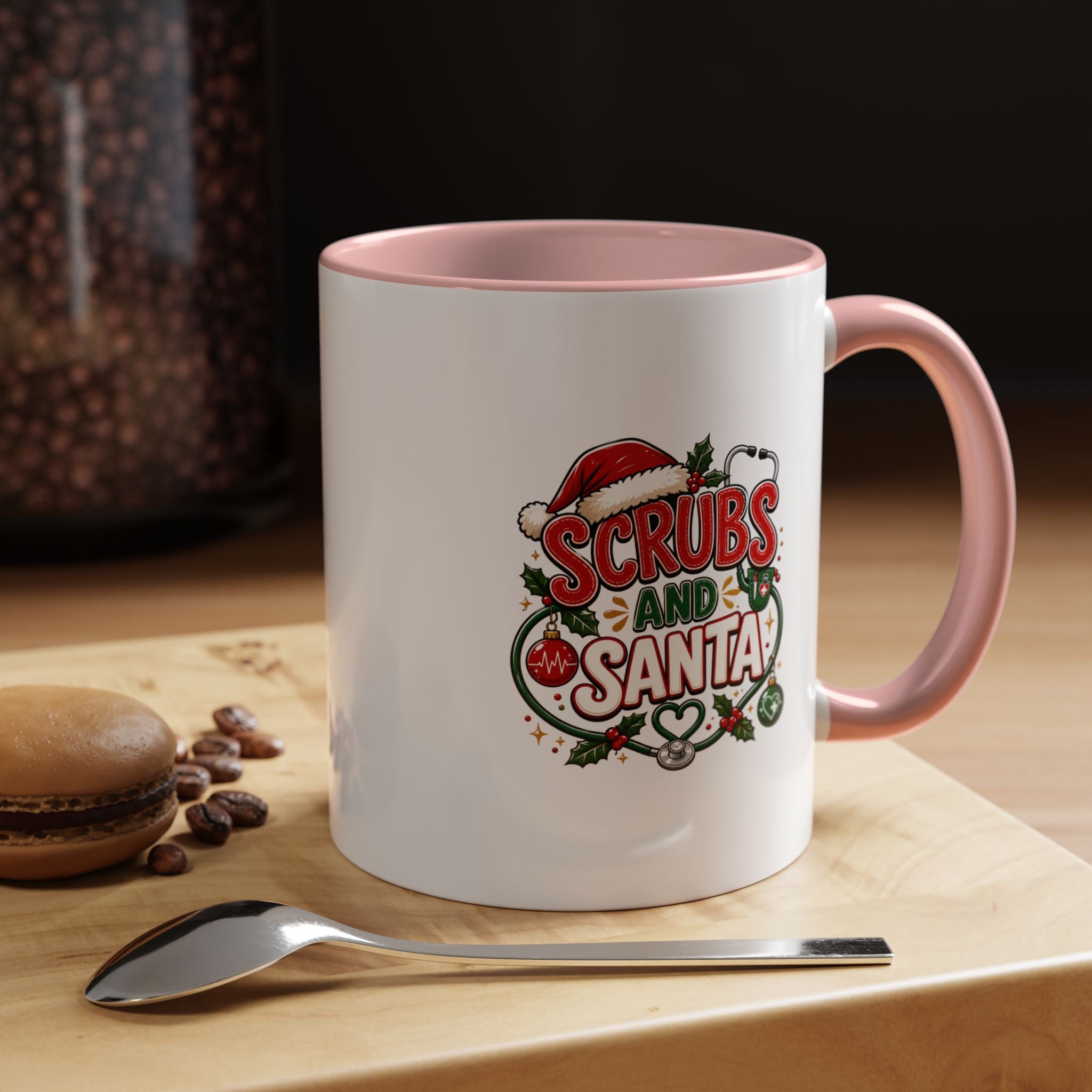 Coffee Mug — "Scrubs and Santa" Christmas Nurse Mug