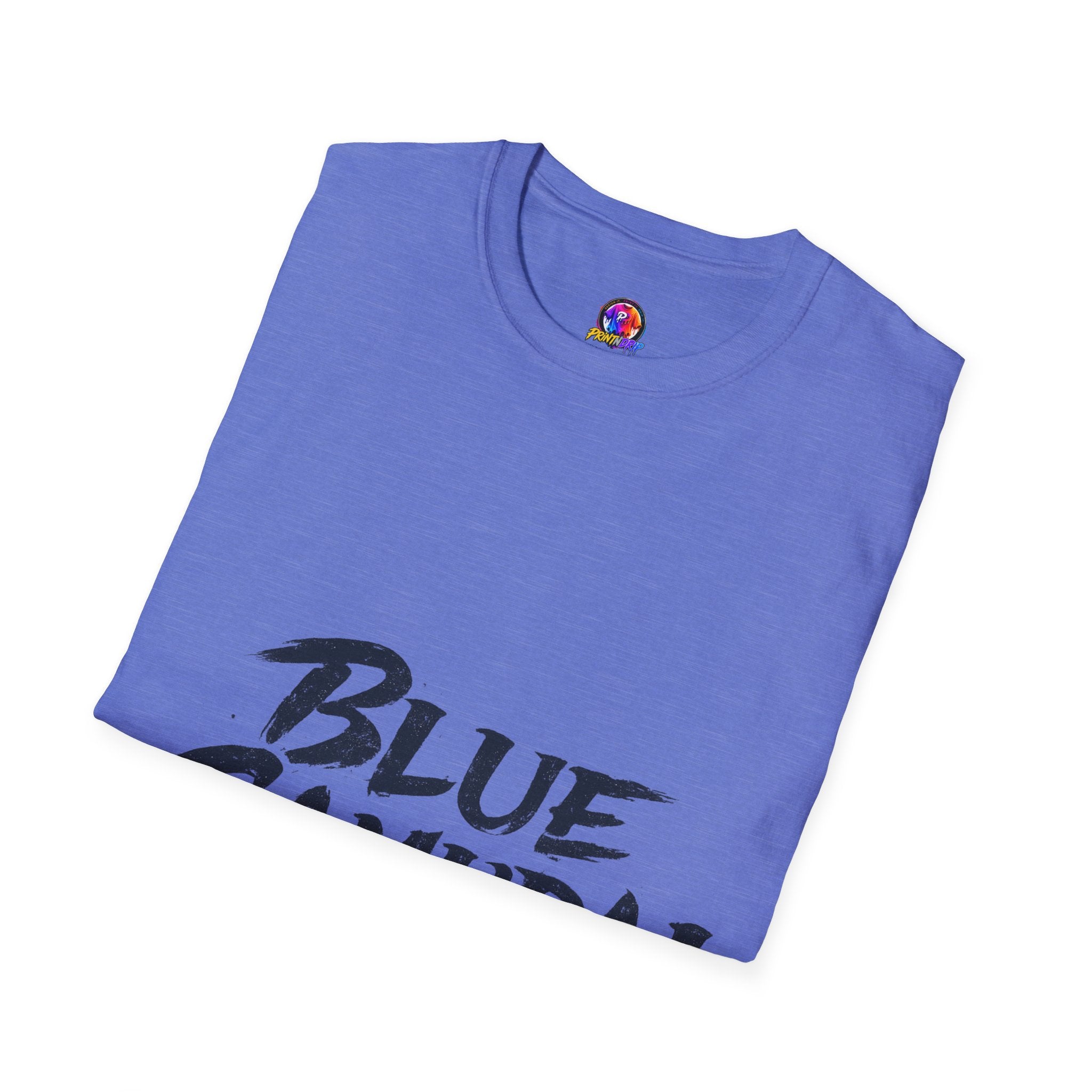 Japan Blue Samurai T-Shirt — Bold Brushstroke Graphic Tee