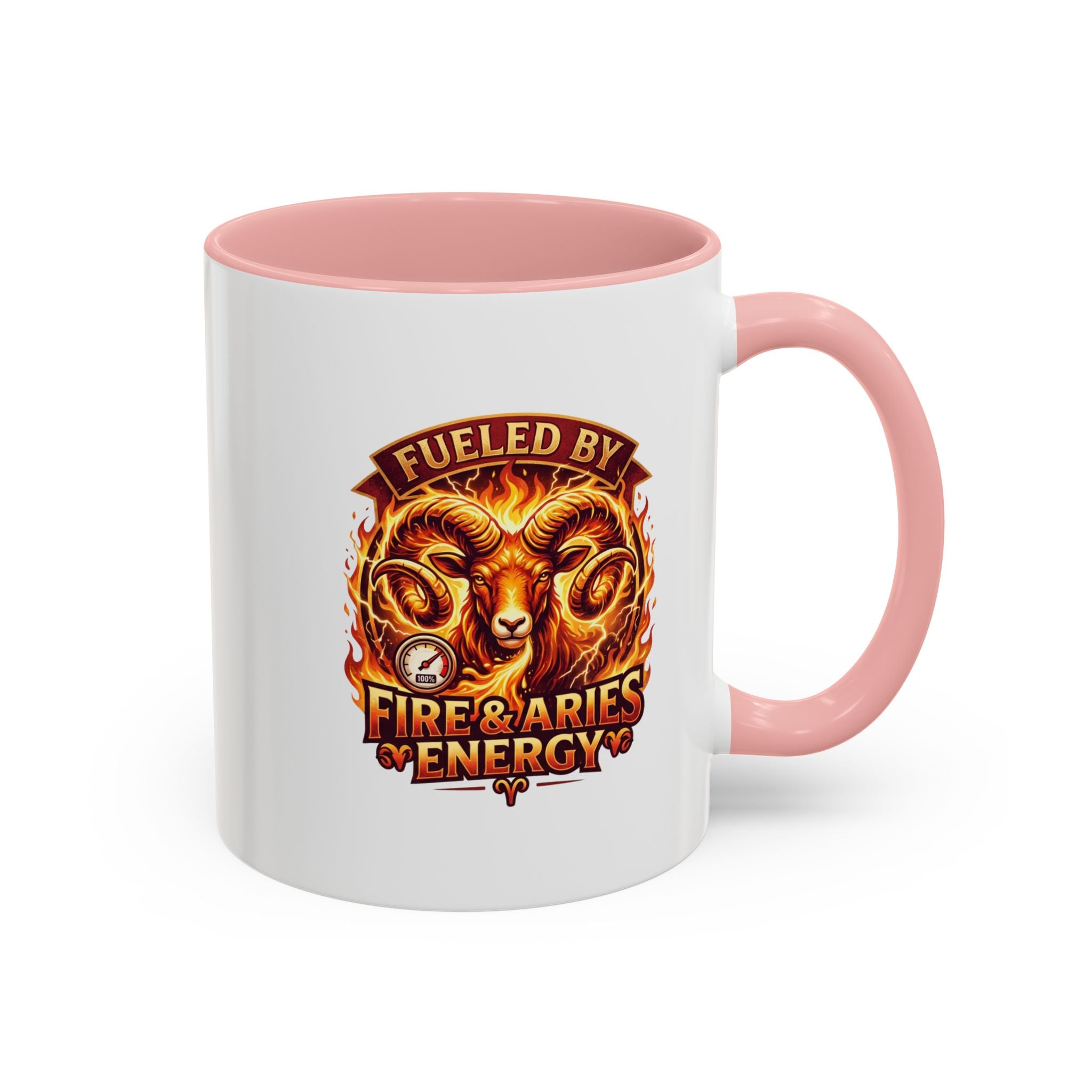 Fueled by Fire & Aries Energy Mug – Zodiac Ram Coffee Cup