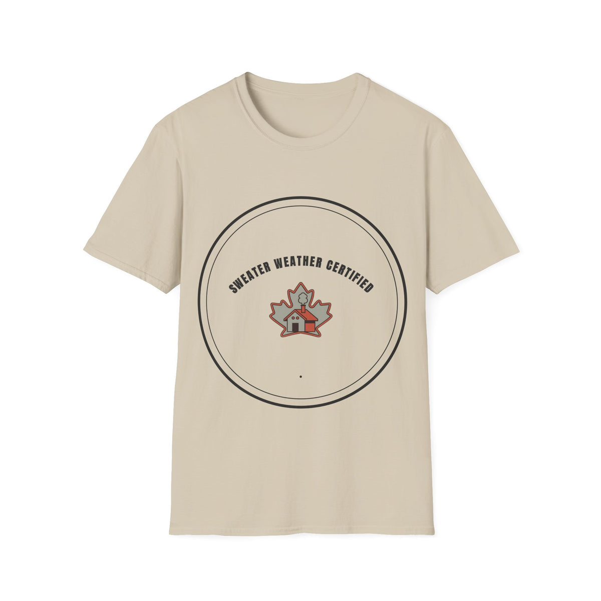 Sweater Weather Certified T-Shirt — Cozy Fall Maple Badge Tee - Trending Now - September 2026