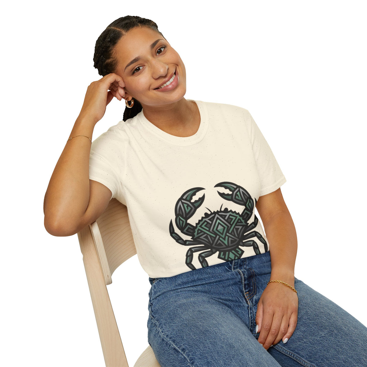 Cancer Zodiac Crab Tribal Graphic T-Shirt — Nautical Beachy Zodiac Style