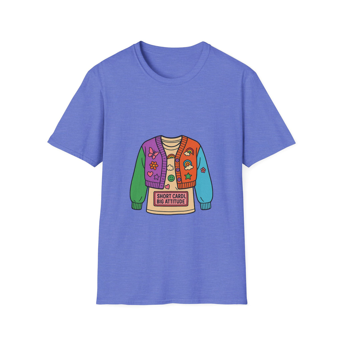 Colorful Patchwork Sweater Illustration T-Shirt - Trending Now - October 2026
