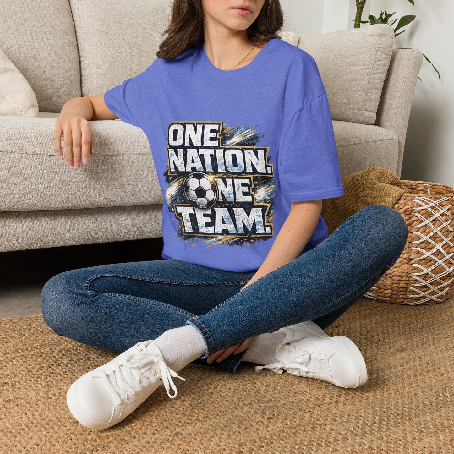 One Nation One Team Soccer T-Shirt — Supportive Fan Tee