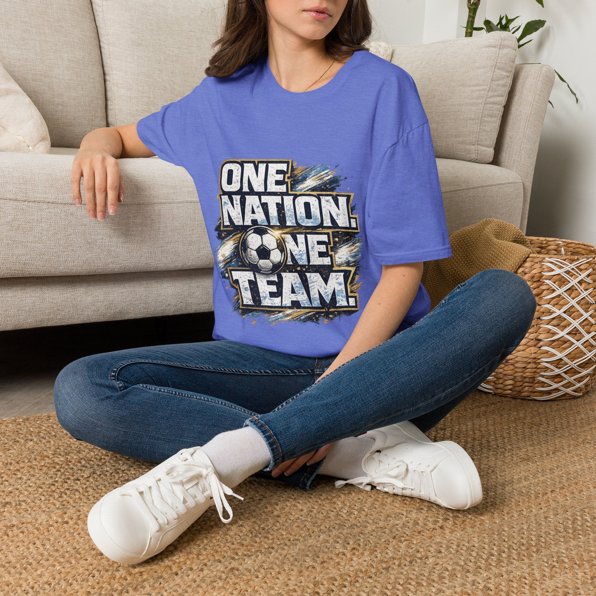 One Nation One Team Soccer T-Shirt — Supportive Fan Tee