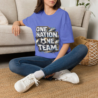 One Nation One Team Soccer T-Shirt — Supportive Fan Tee