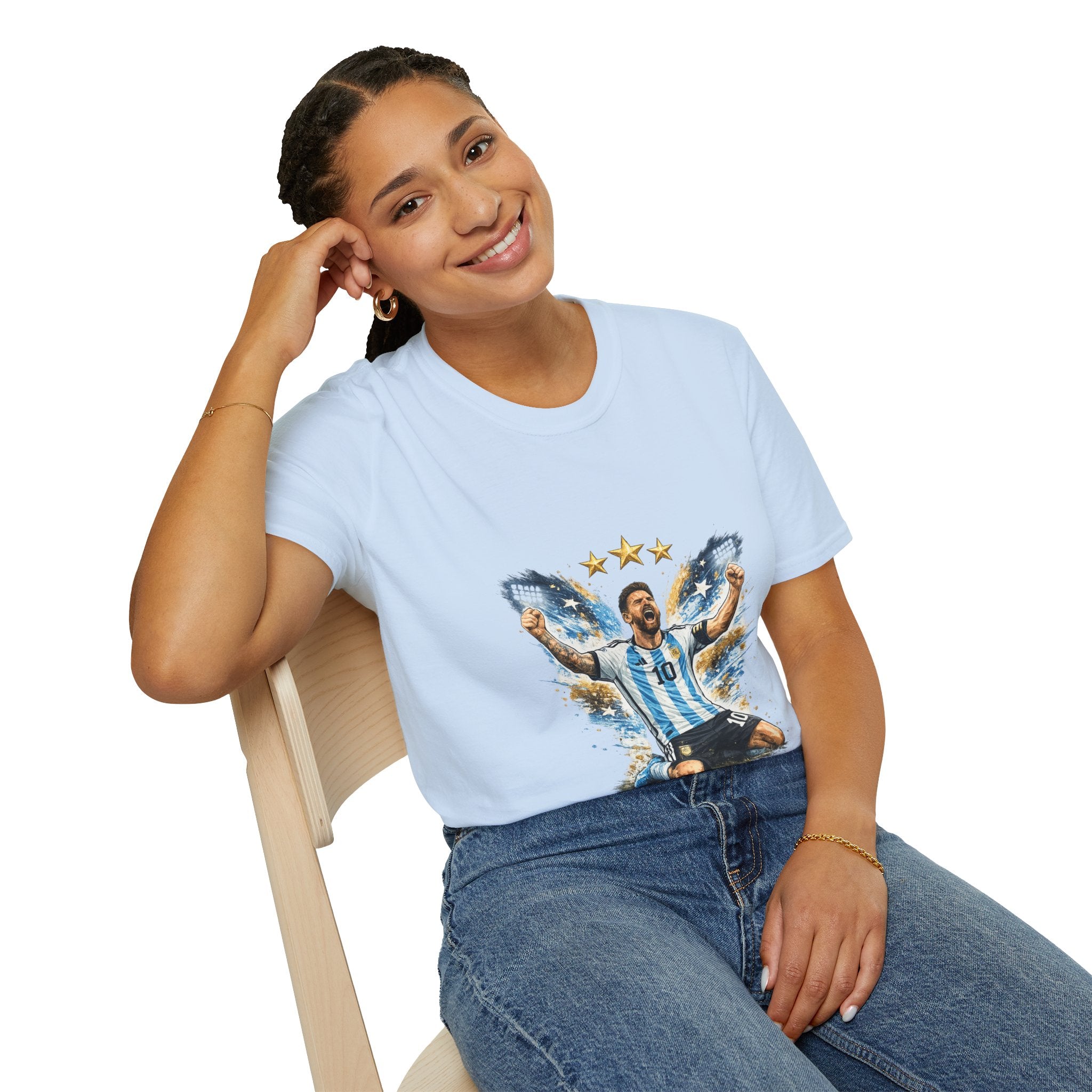 Argentina Soccer Legend Argentina T-Shirt — Celebratory Messi Design