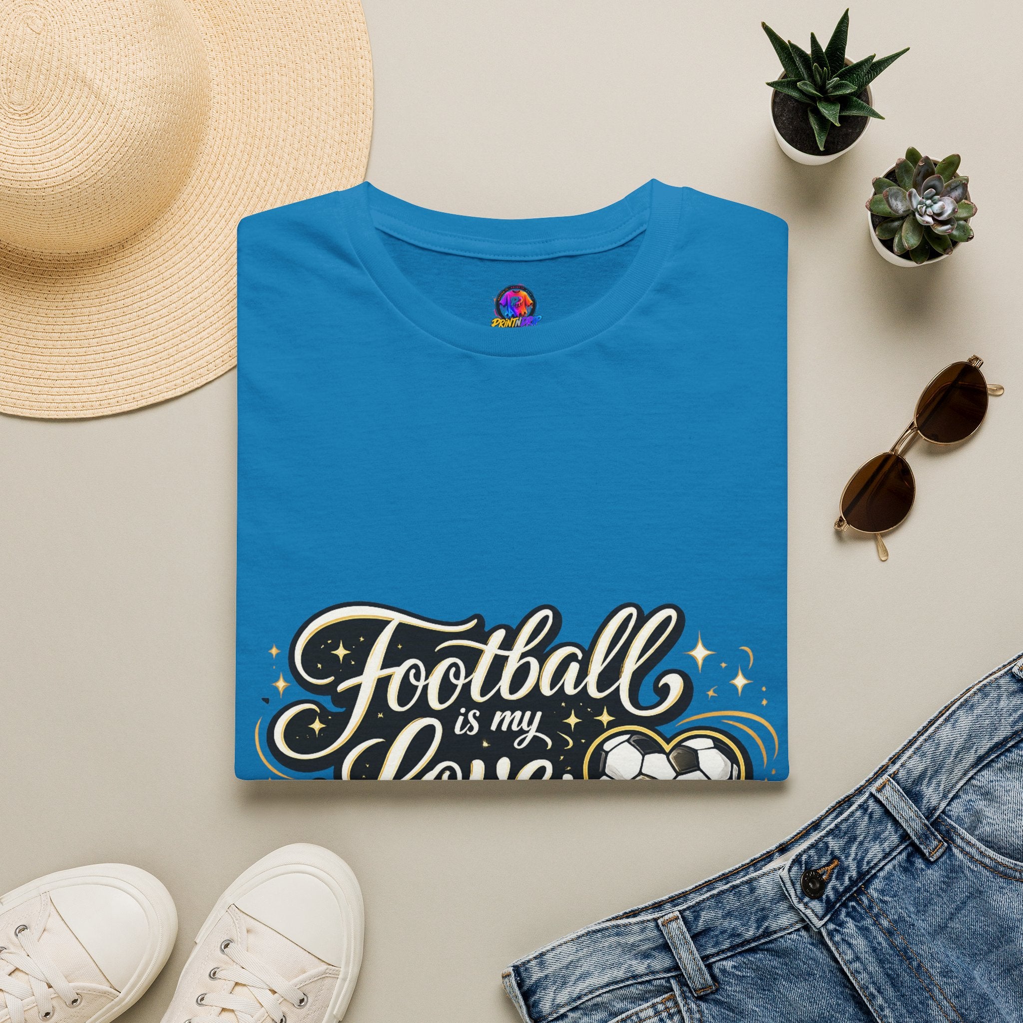 Women's/Unisex Soccer Fan Shirt Football Is My Love Language Tee —