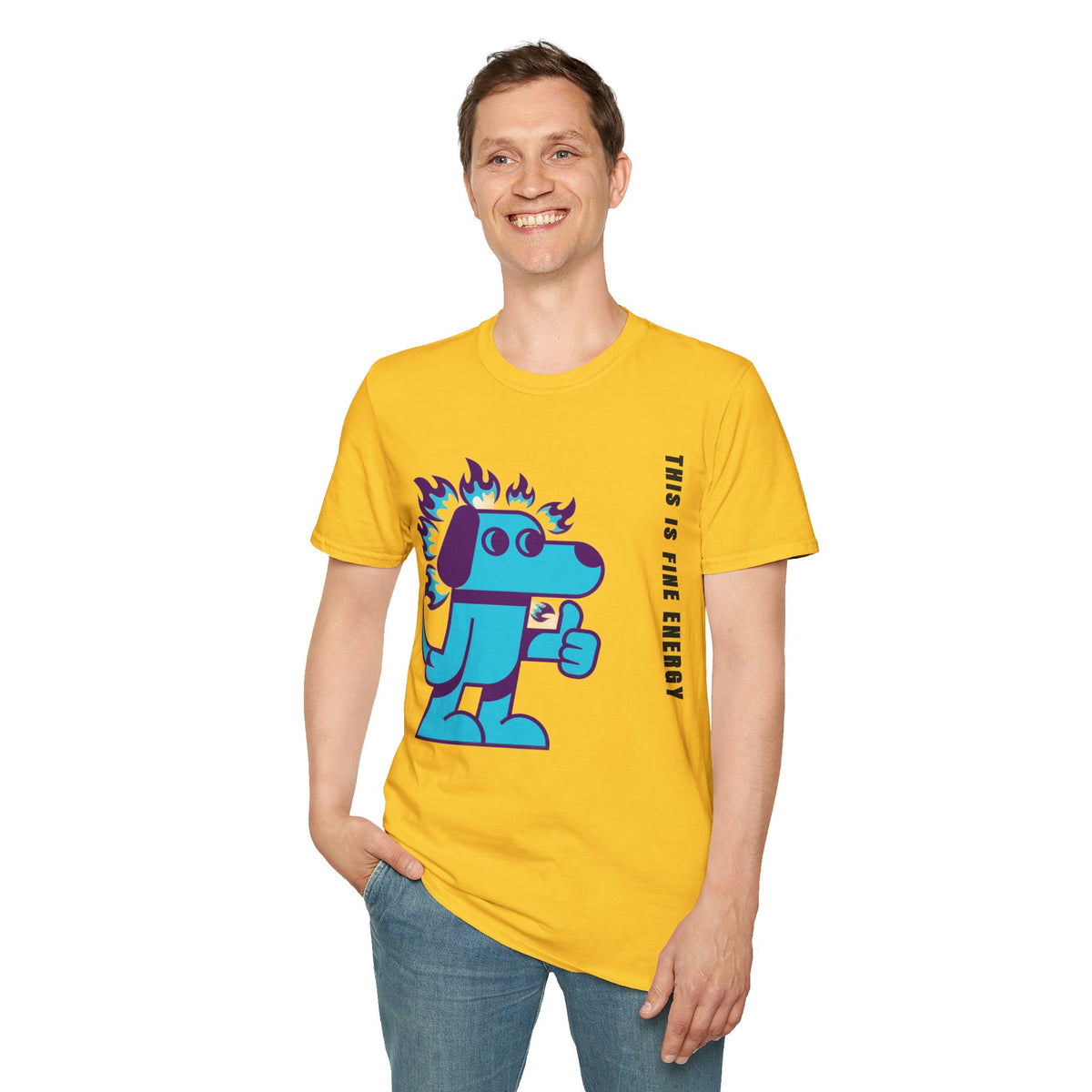 Flaming Blue Dachshund T-Shirt — Cute Cartoon Dog Graphic Tee - Trending Now - September 2026