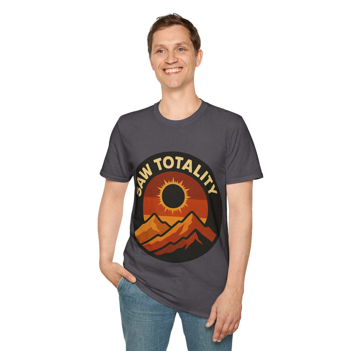 I Saw Totality Solar Eclipse Graphic Tee - Retro Nature Mountain T-Shirt - Trending Now - September 2026