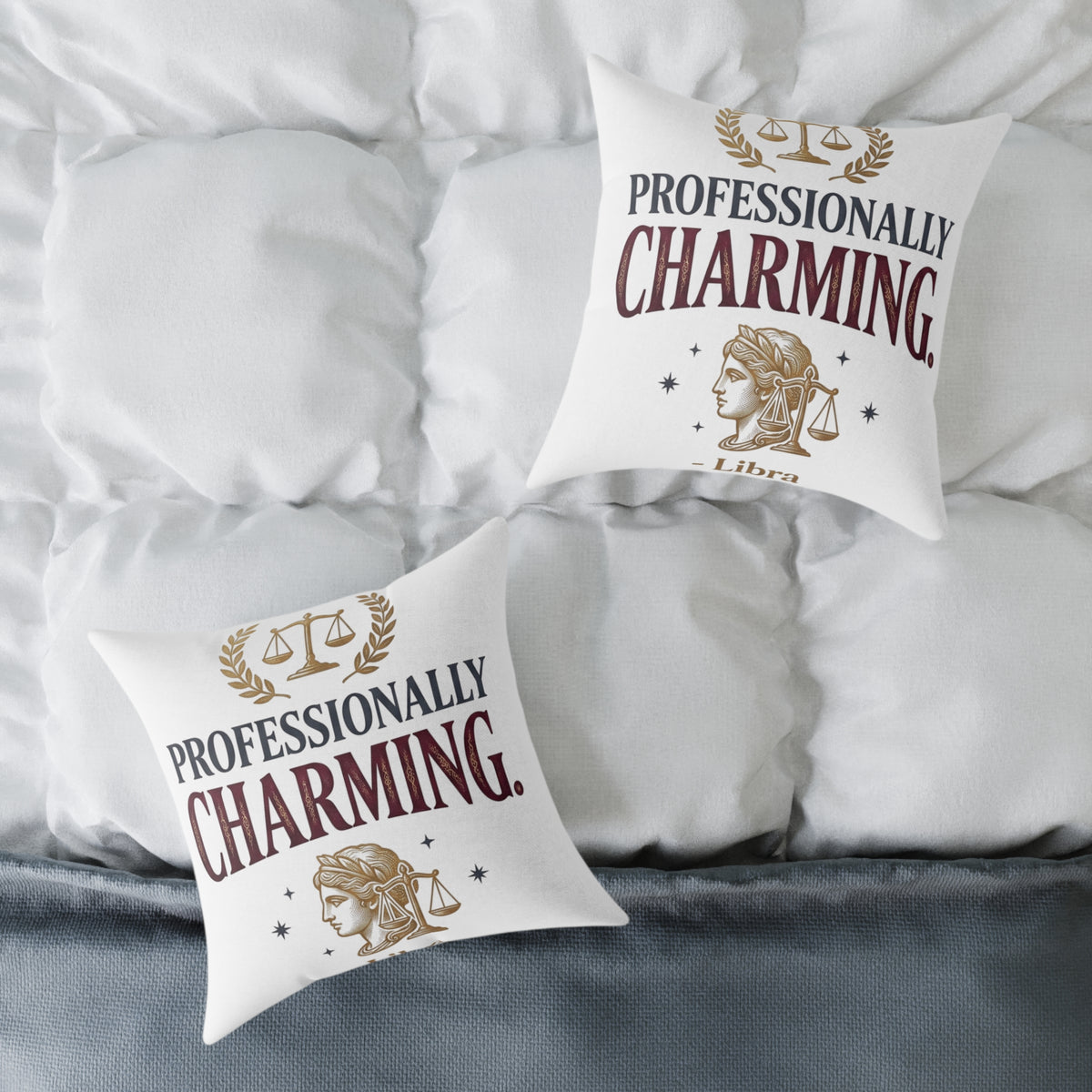 Libra Zodiac Professionally Charming Square Poly Canvas Pillow