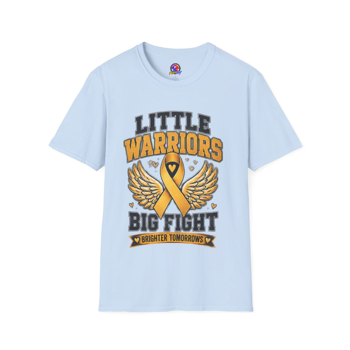 Kids T-Shirt — "Little Warriors Big Fight" Childhood Cancer Awareness Tee
