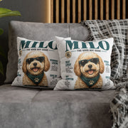 Milo 'The Good Boy Issue' Decorative Pillowcase Milo Bailey Dog Dad Mom