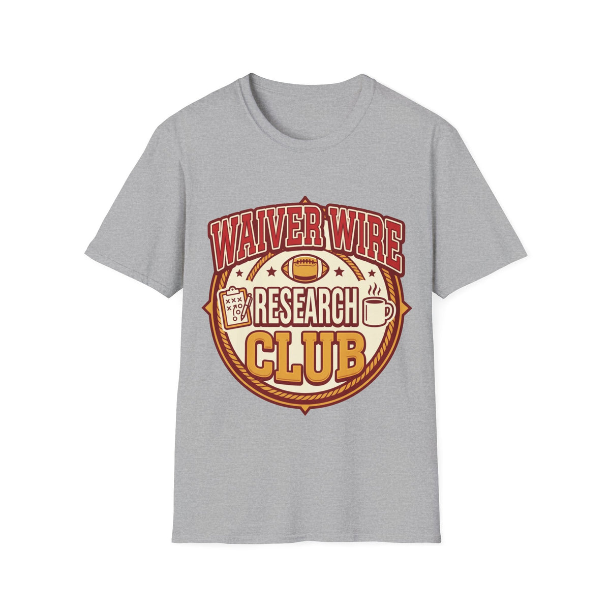 Waiver Wire Research Club Football T-Shirt — Fantasy Football Fan Tee - Trending Now - August 2026