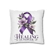 Domestic Violence Healing Is Power Purple Ribbon Pillow