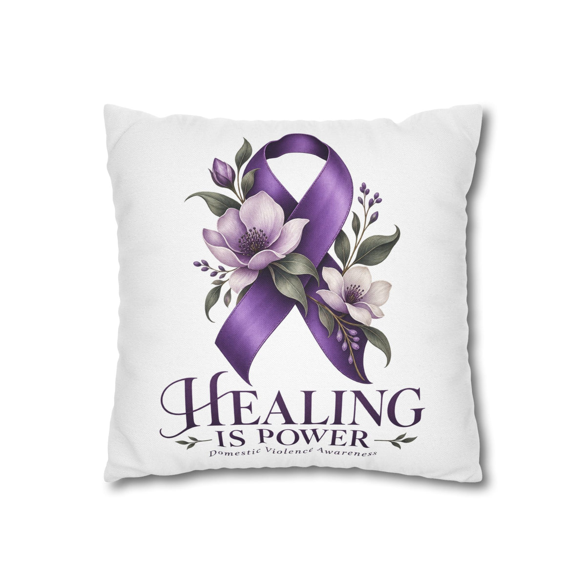 Domestic Violence Healing Is Power Purple Ribbon Pillow