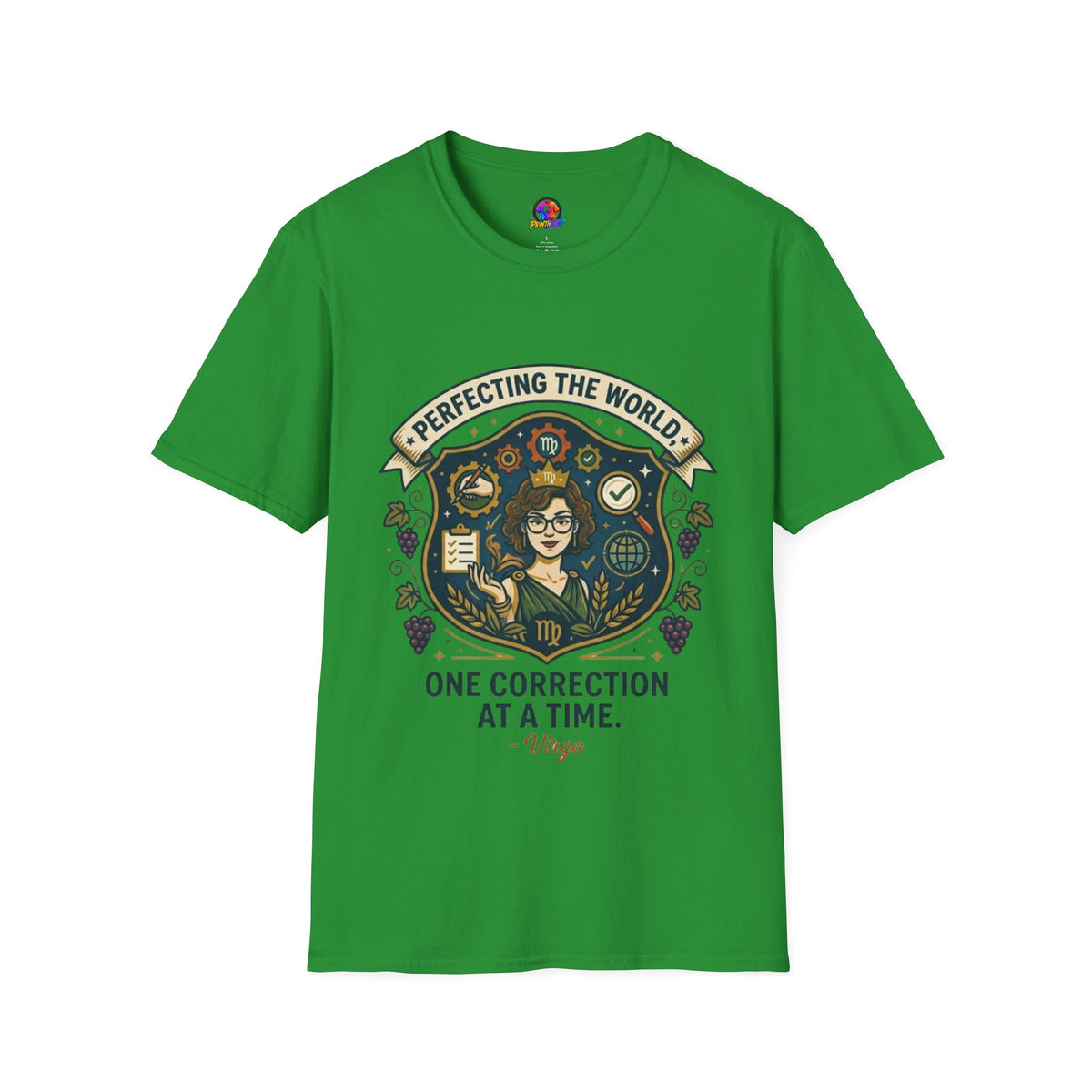 Virgo T‑Shirt — "Perfecting the World One Correction at a Time" Zodiac Tee