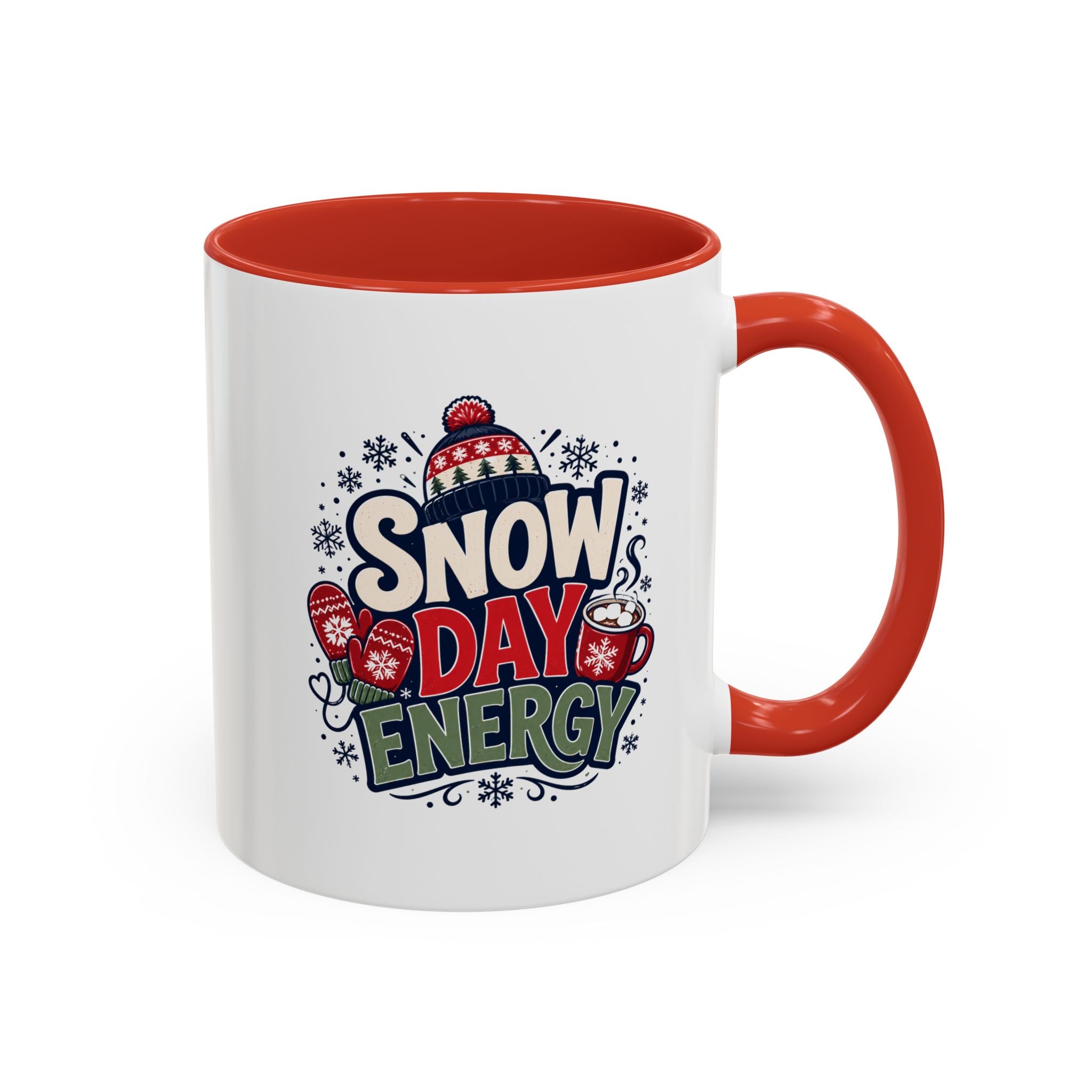 Snow Day Energy Coffee Mug — Winter Hot Cocoa Holiday Drinkware