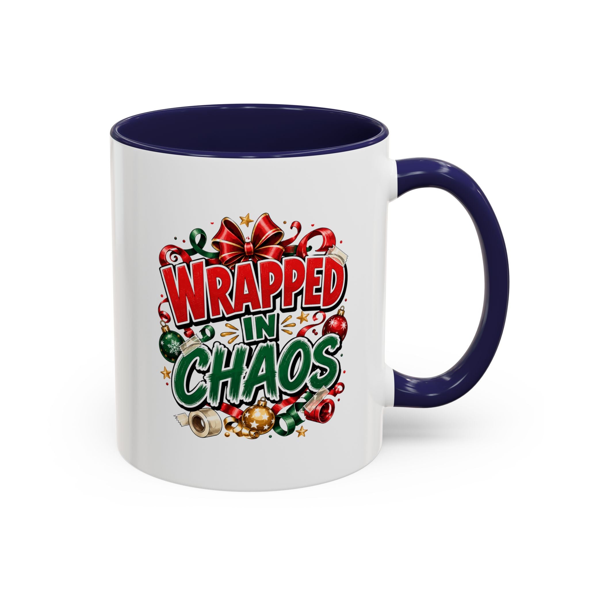 Wrapped in Chaos Christmas Coffee Mug