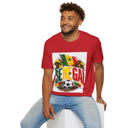 Senegal Flag Soccer T-Shirt — Lion & Football Pride Tee