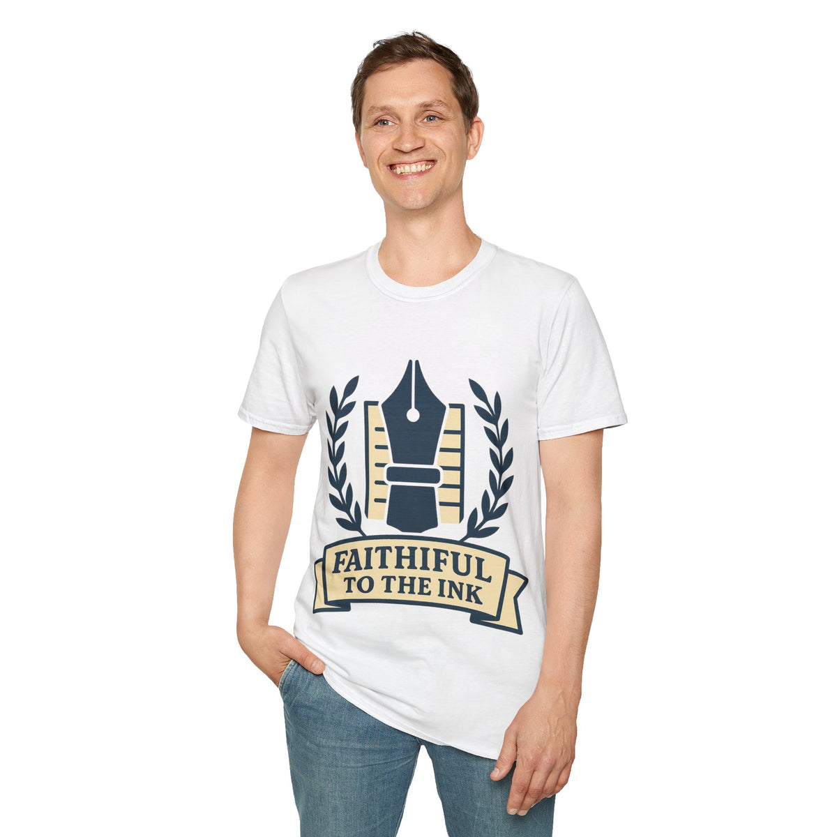 "Faithful To The Ink" Vintage Fountain Pen Tee | Retro Author Writer T-Shirt - Trending Now - September 2026