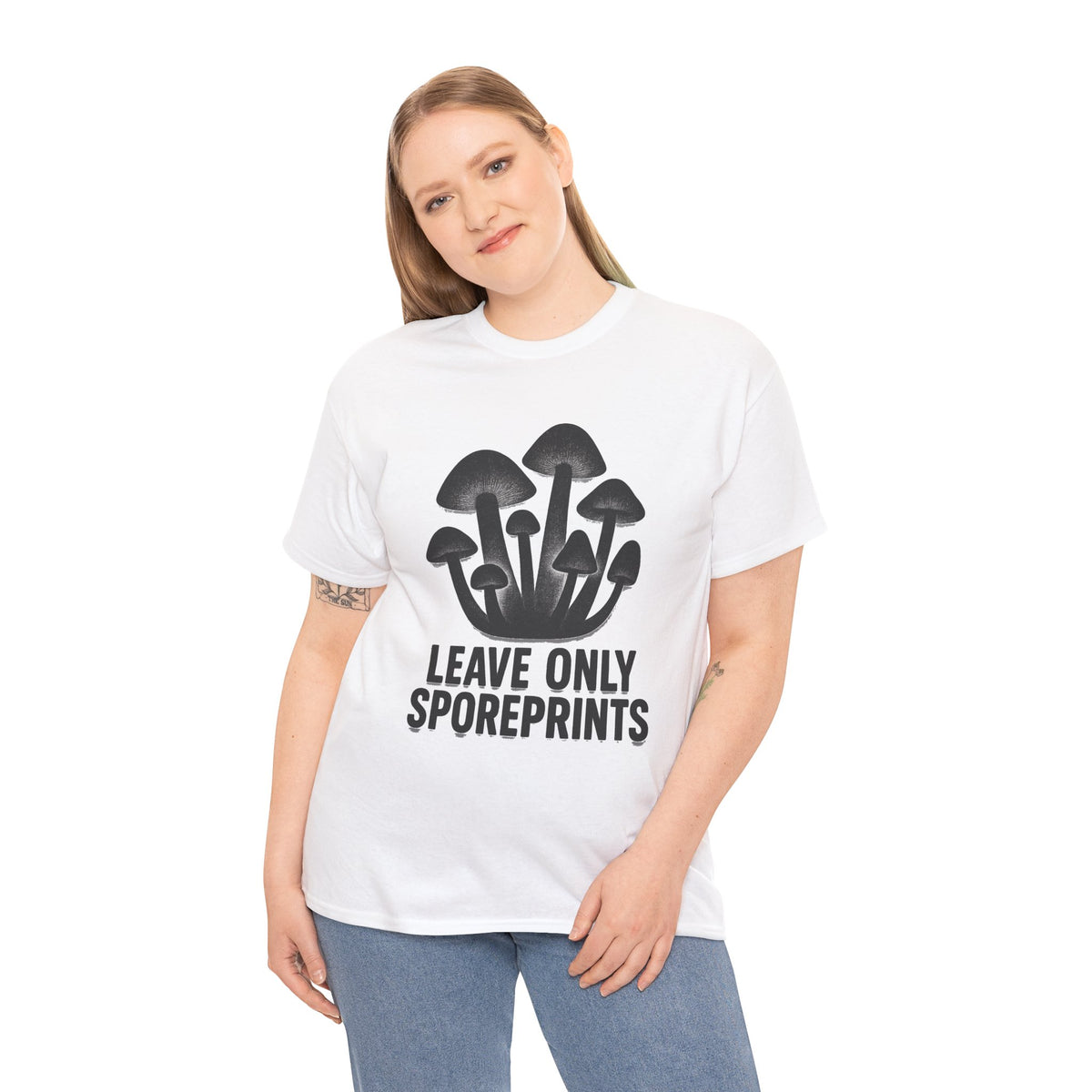 Mushroom Tee — "Leave Only Sporeprints" Eco Nature Graphic Shirt - Trending Now - August 2026