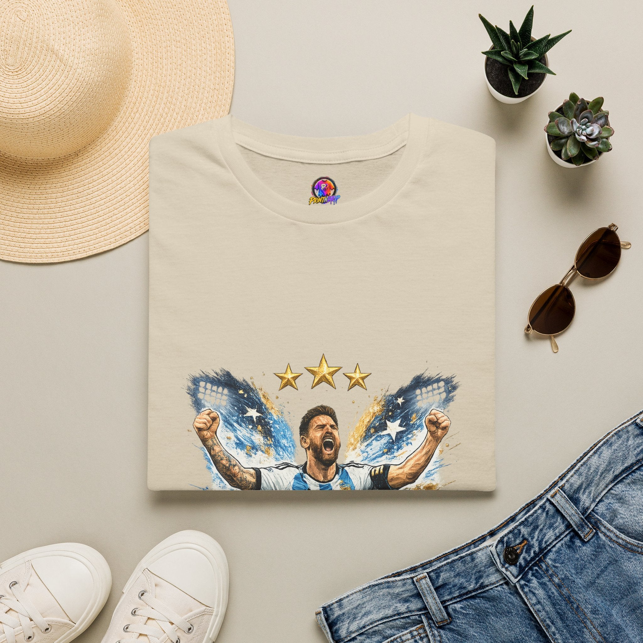 Argentina Soccer Legend Argentina T-Shirt — Celebratory Messi Design
