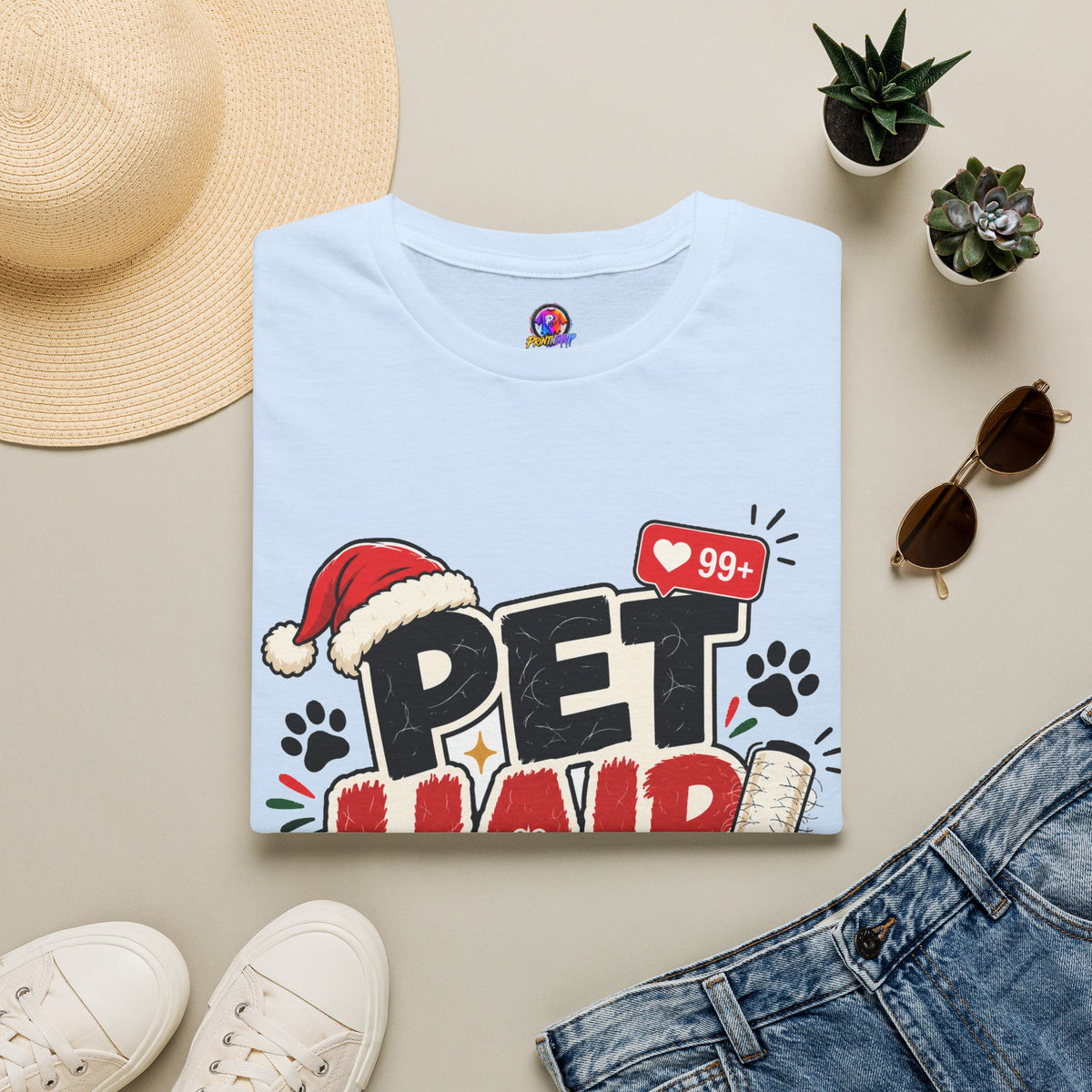 Pet Hair Holiday Tee — Funny Christmas Shirt for Pet Lovers