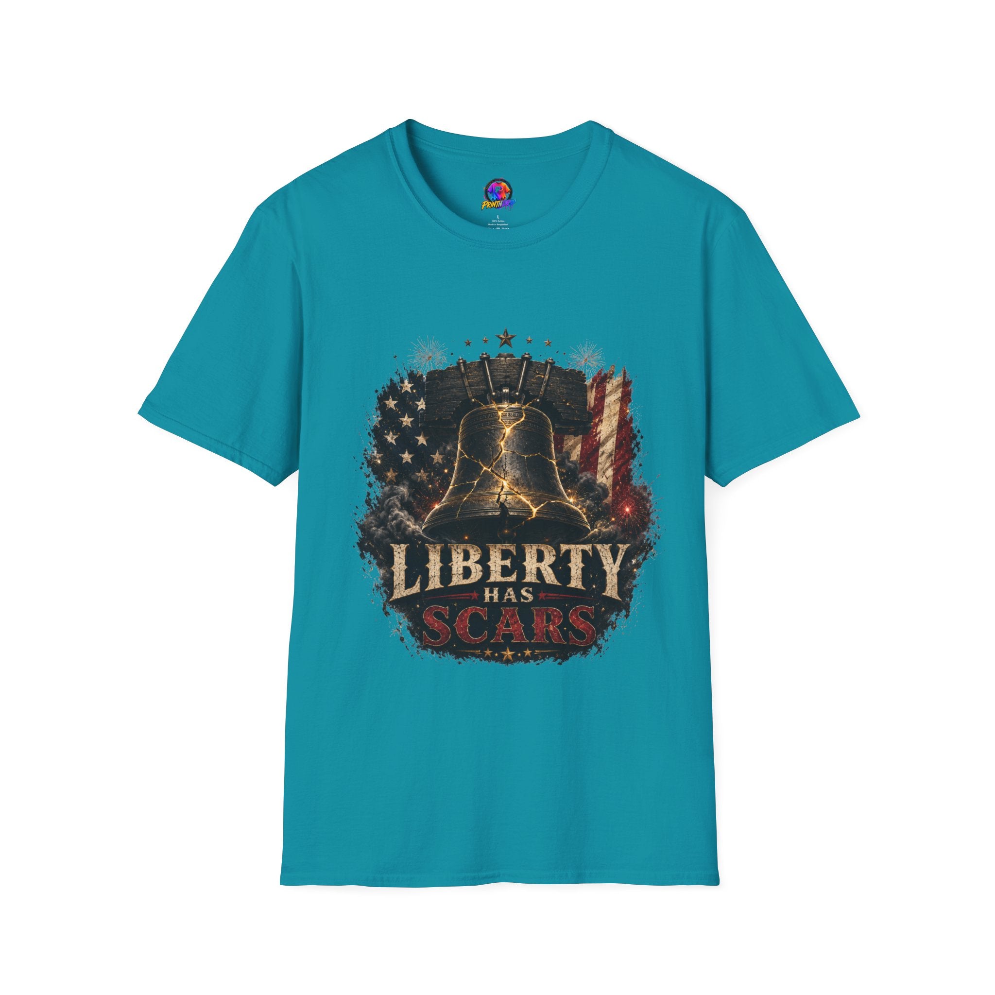 Liberty Has Scars T-Shirt — Vintage Liberty Bell Patriotic Tee