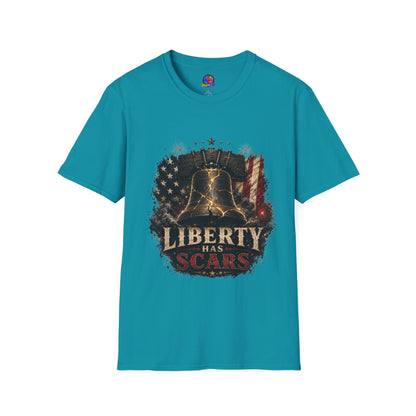 Liberty Has Scars T-Shirt — Vintage Liberty Bell Patriotic Tee