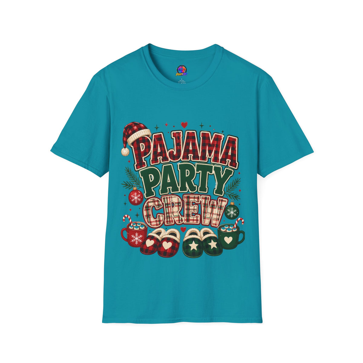Pajama Party Crew T‑Shirt — Festive Christmas Lounge Tee