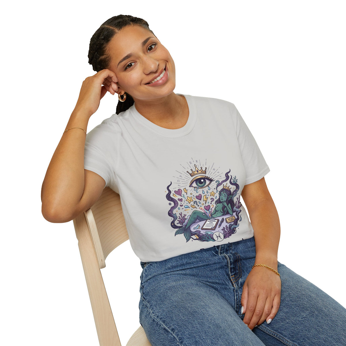 Pisces Zodiac Pisces Spiritual T-Shirt — “Professional Over-Feeler” Zodiac Mystic Tee