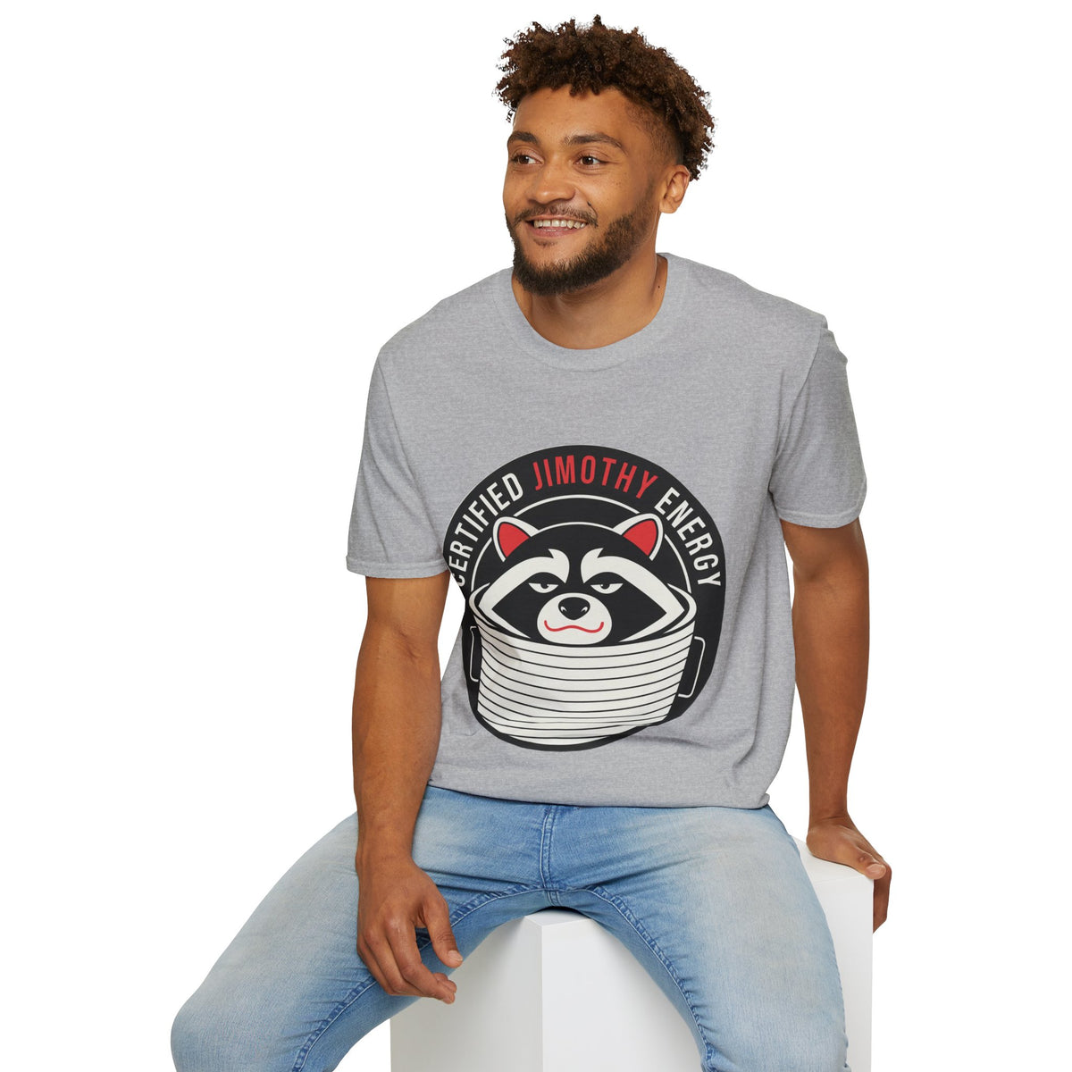 Jimothy Energy T-Shirt — Certified Raccoon Graphic Tee - Trending Now - August 2026