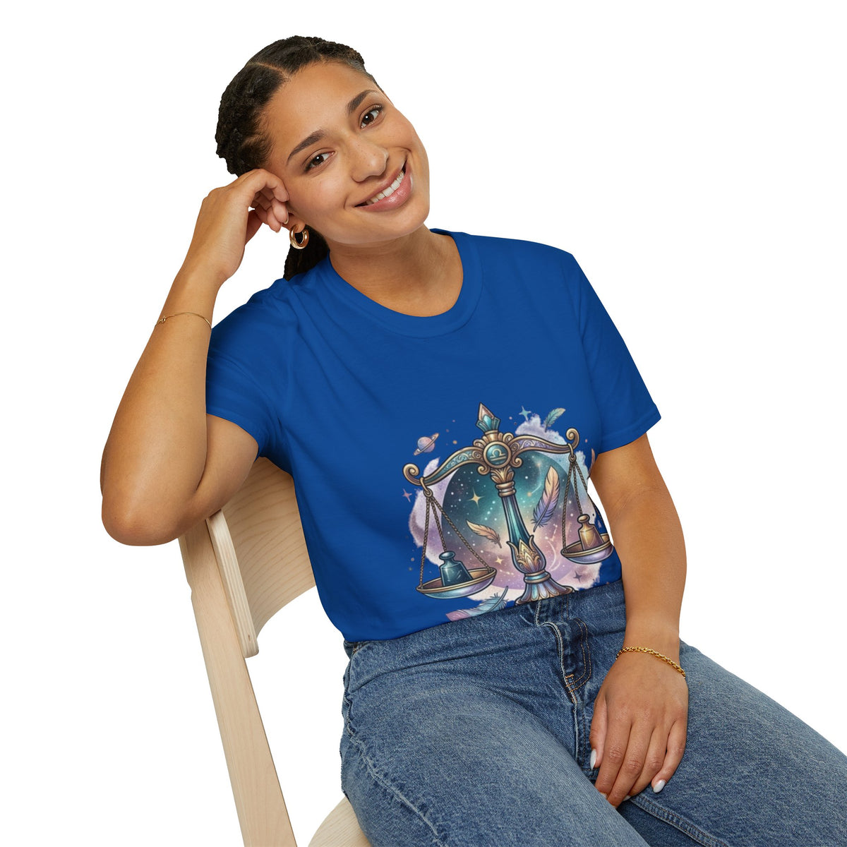 Libra Scales Zodiac T-Shirt — Celestial Astrology Graphic Tee