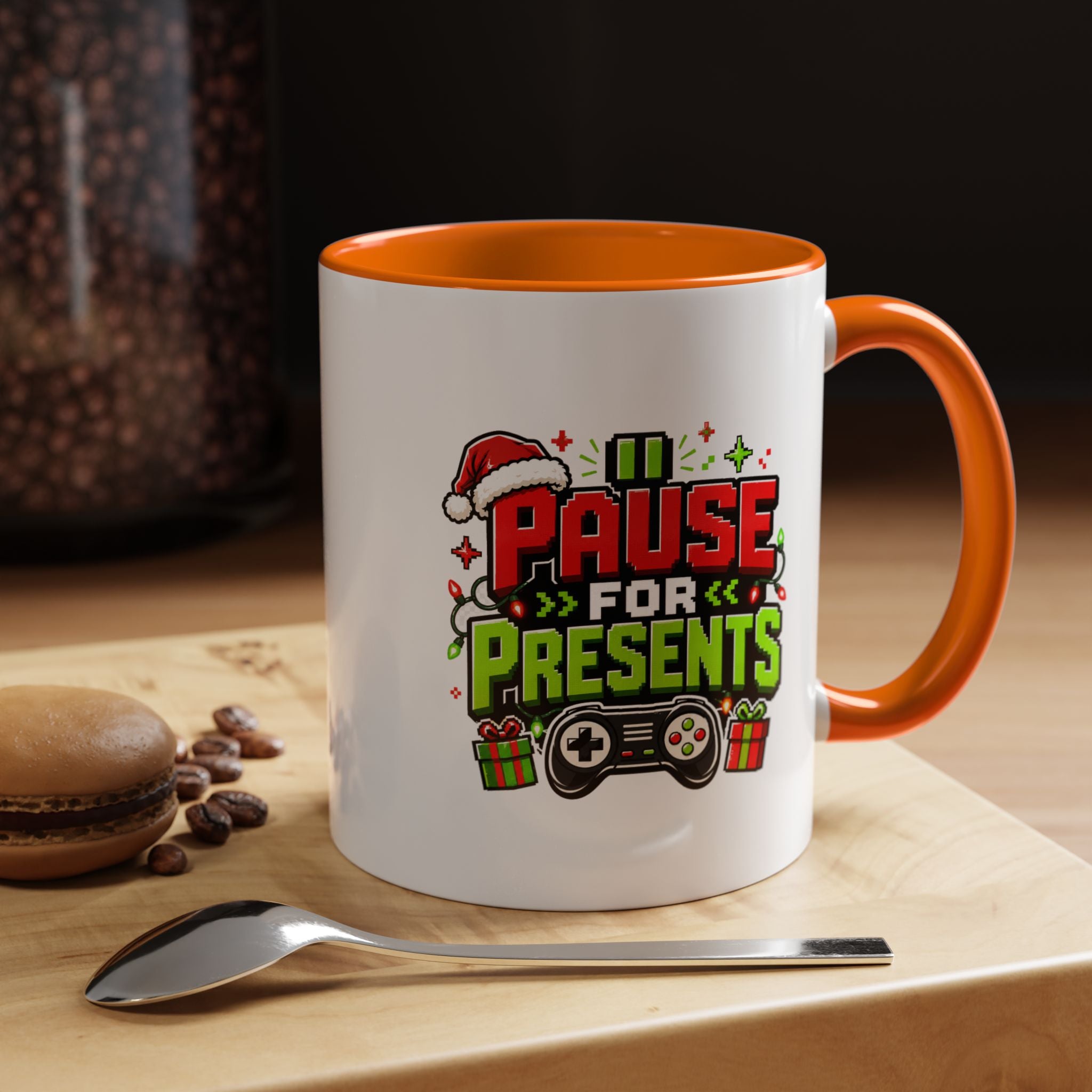 Modern Day Christmas Pause for Presents Christmas Gamer Coffee Mug
