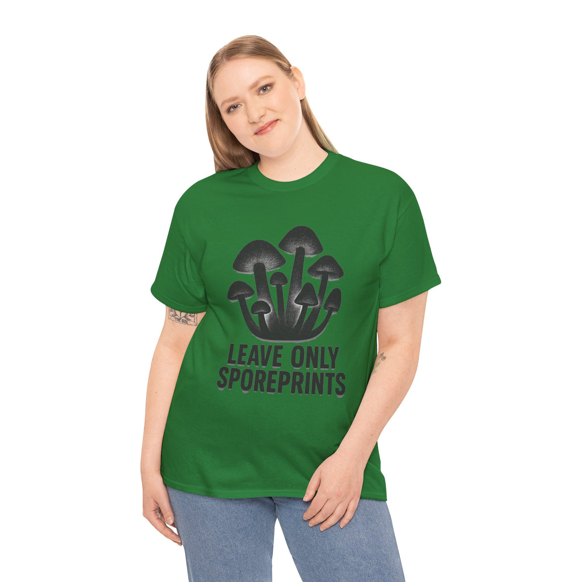 Mushroom Tee — "Leave Only Sporeprints" Eco Nature Graphic Shirt - Trending Now - August 2026
