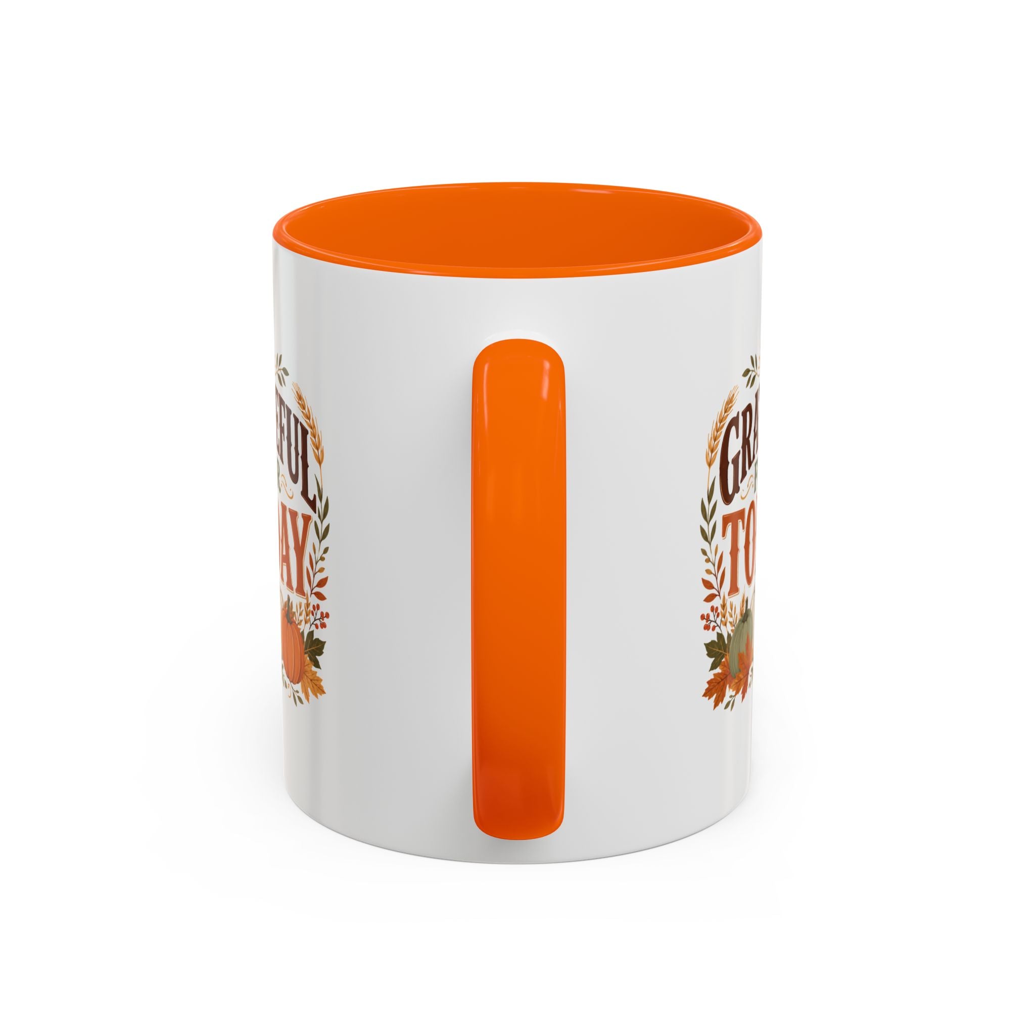 Thanksgiving Mug Grateful For Today Coffee Mug — Thanksgiving Pumpkin Fall Ceramic Accent Mug