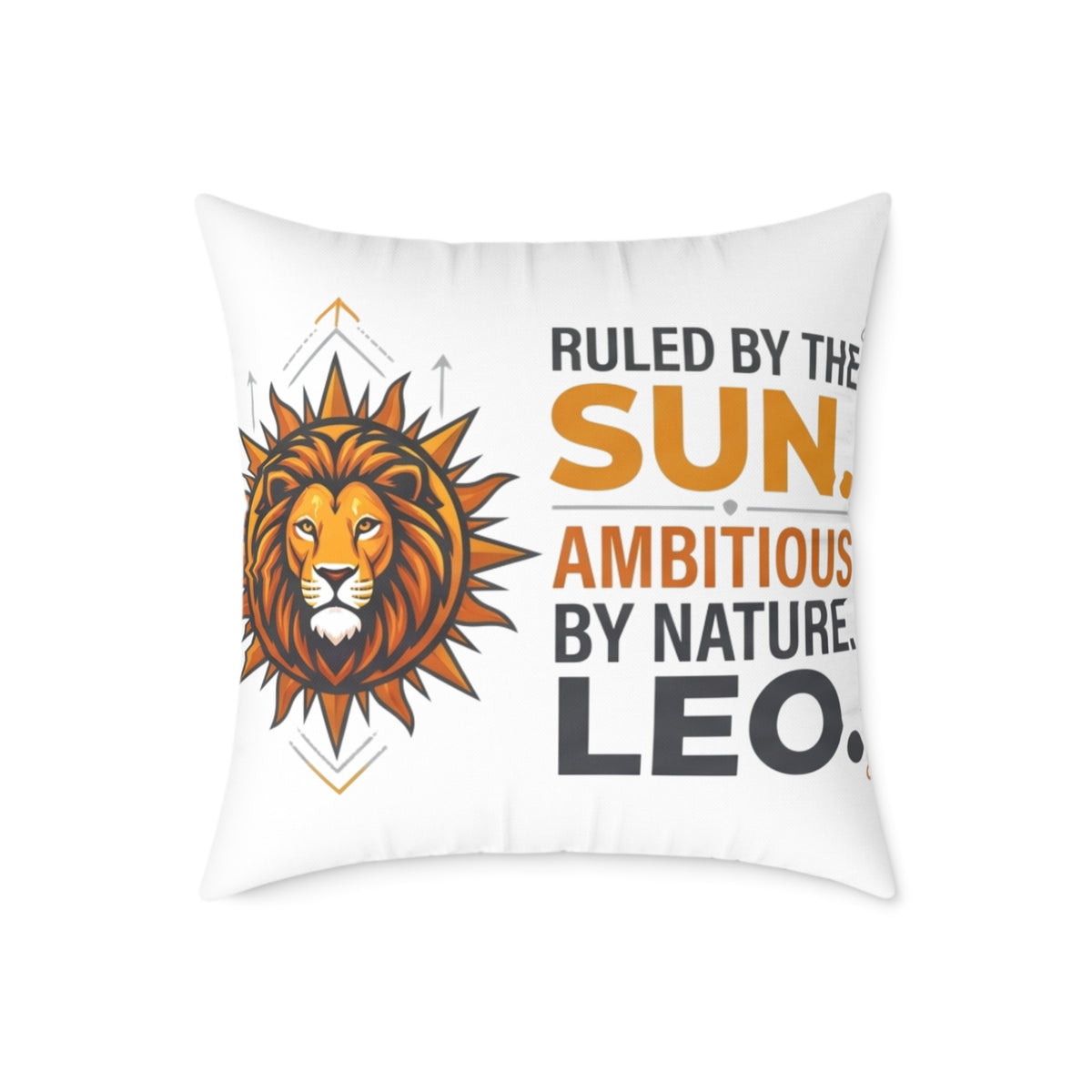 Leo Zodiac Ruled By The Sun Square Poly Canvas Pillow