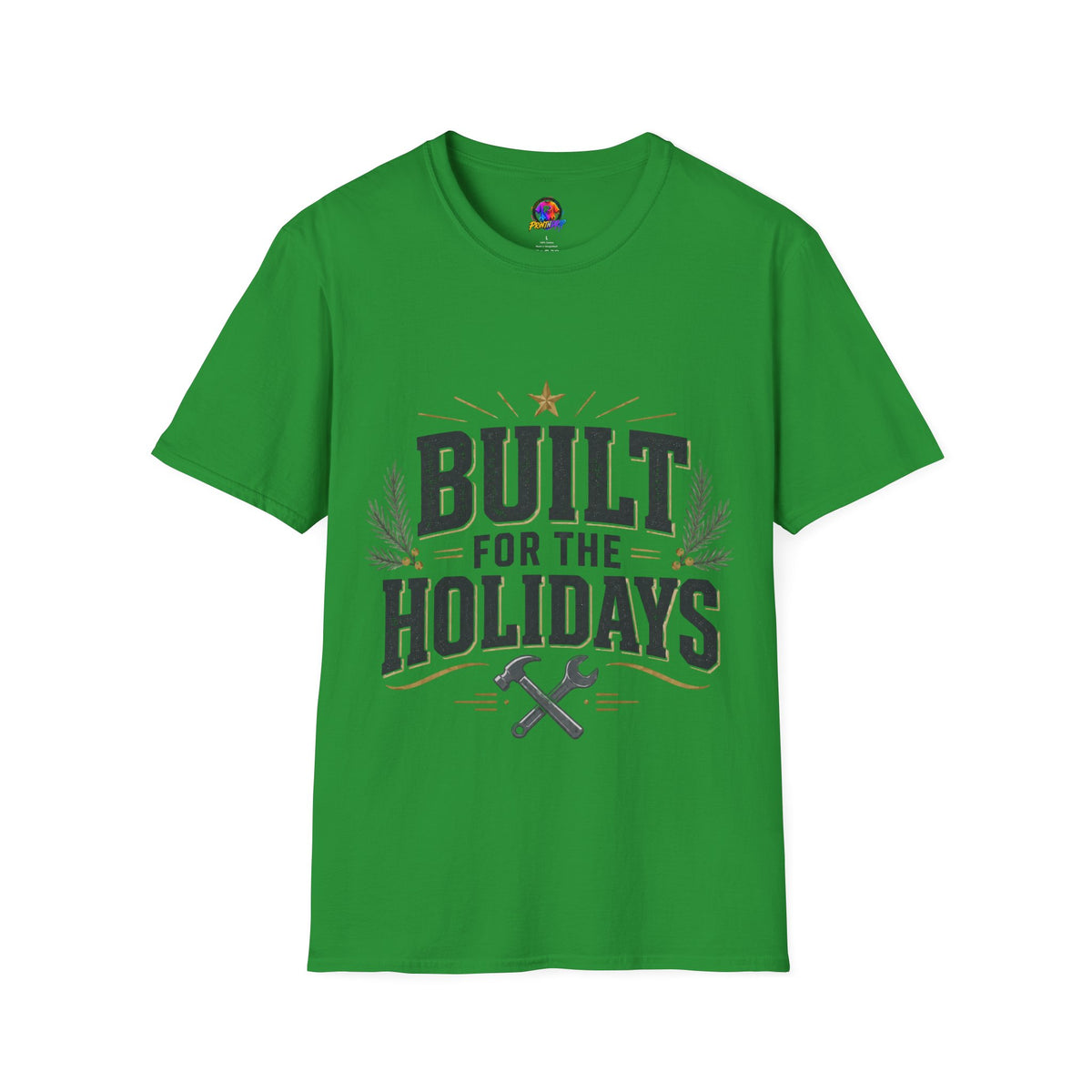 T-Shirt — "Built for the Holidays" Festive Rustic Holiday Tee (Gift for DIYers)