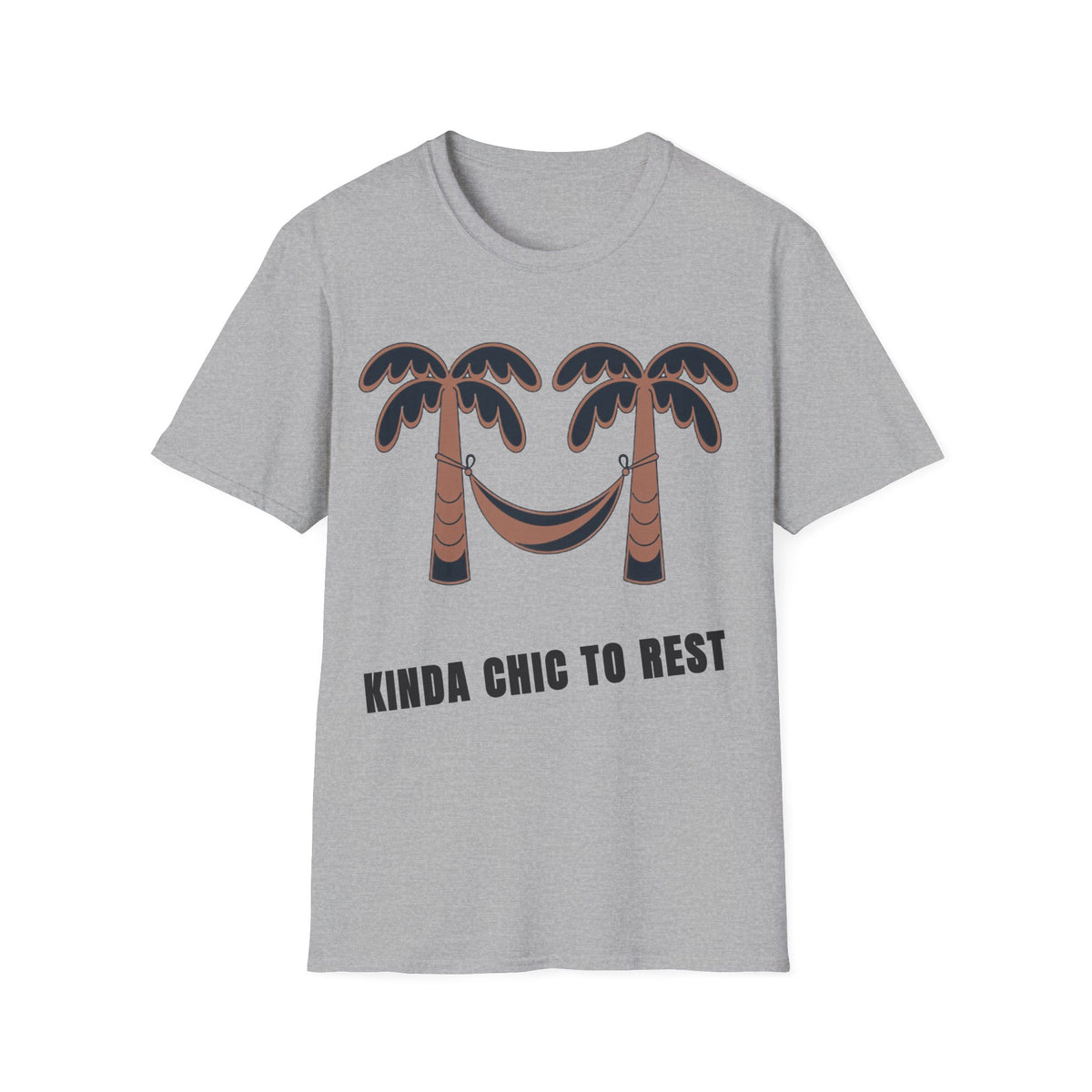 Palm Trees & Hammock T-Shirt — "Kinda Chic to Rest" Tropical Relaxed Tee - Trending Now - September 2026