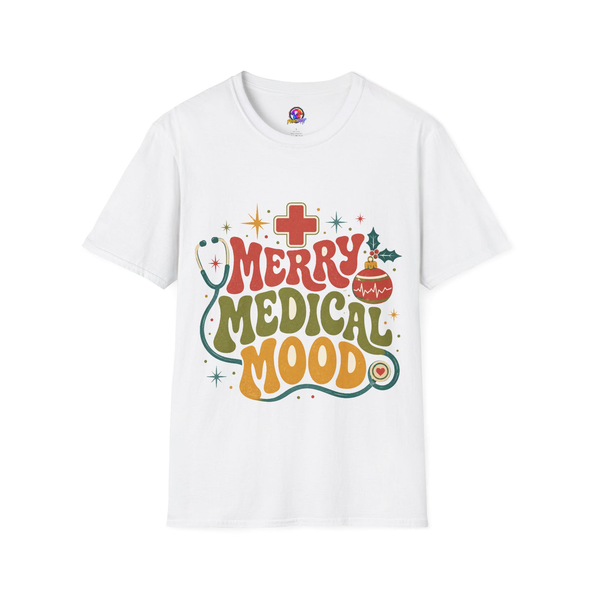 Merry Medical Mood T-Shirt — Christmas Nurse & Healthcare Holiday Tee