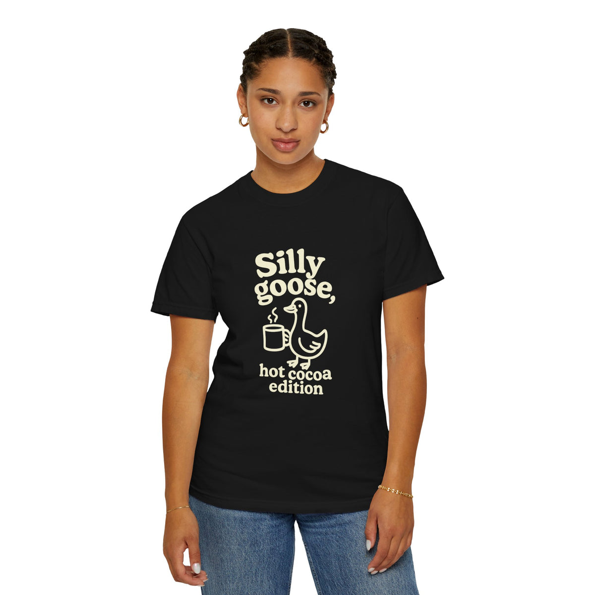 Silly Goose Hot Cocoa T-Shirt — Cute Winter Graphic Tee - Trending Now - October 2026