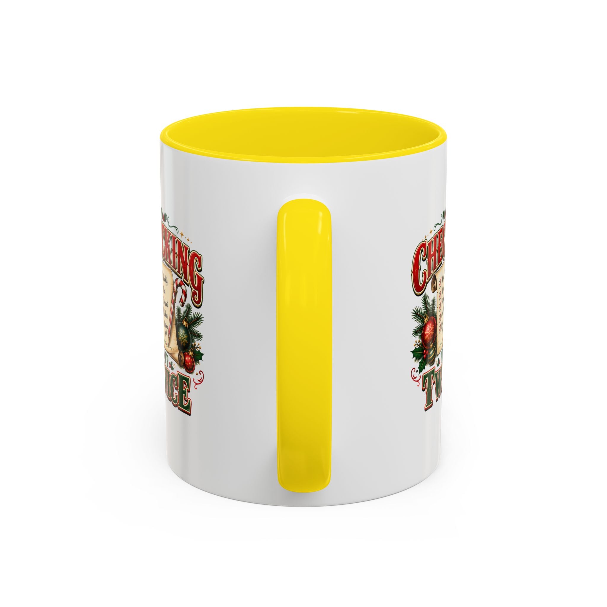 Checking It Twice Christmas Coffee Mug — Holiday Checklist Design