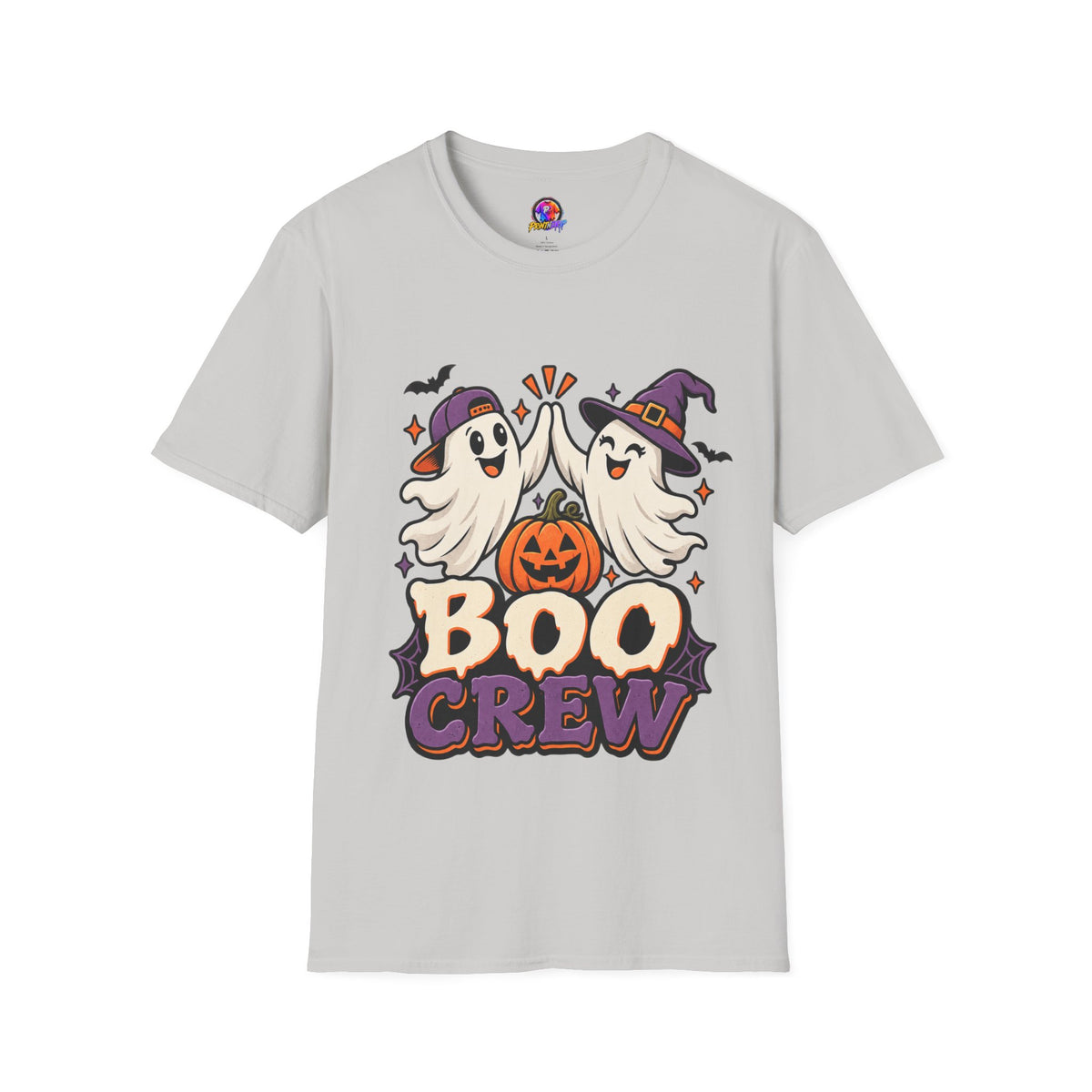 Boo Crew Halloween T-Shirt — Cute Ghosts & Pumpkin Graphic