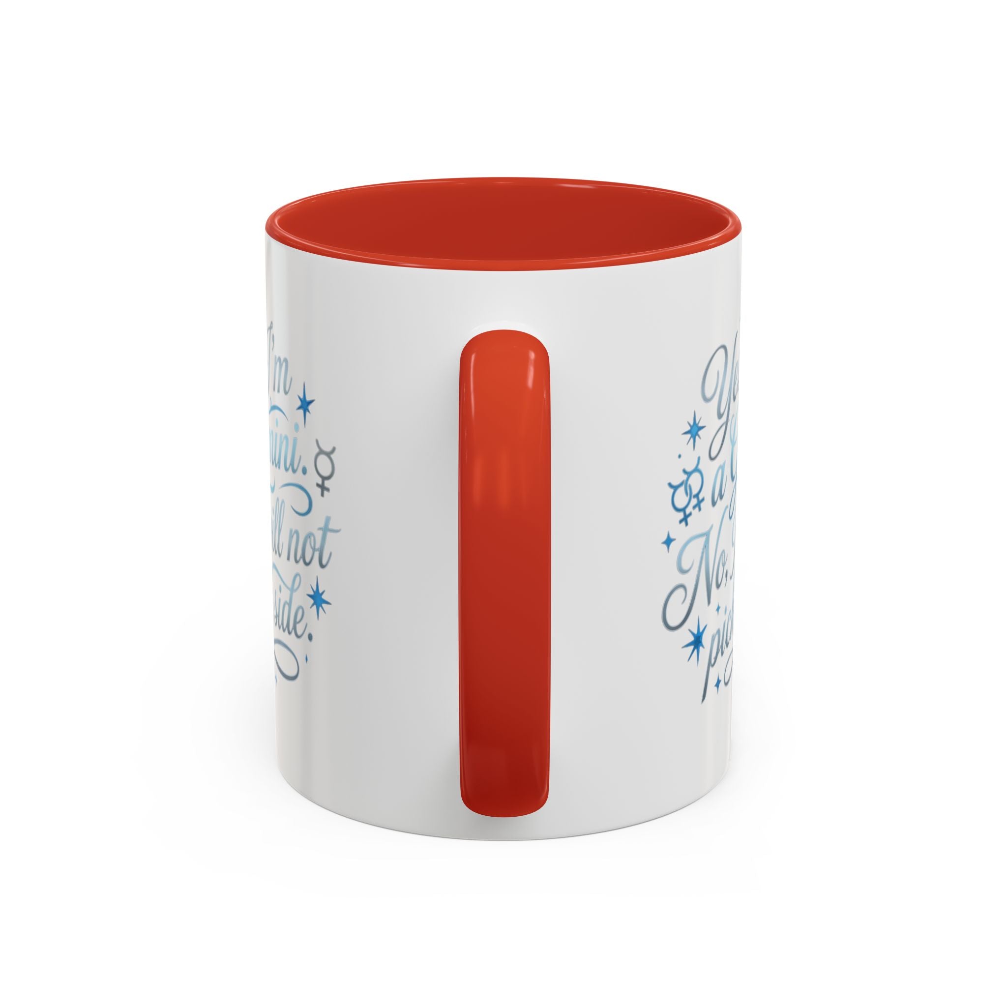 Gemini Zodiac Accent Coffee Mug – “Yes, I’m a Gemini. No, I will not pick a side.” – Astrological Gift