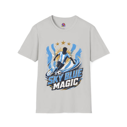 Argentina Sky Blue Magic Soccer T-Shirt — Argentinian Football Player Graphic Tee