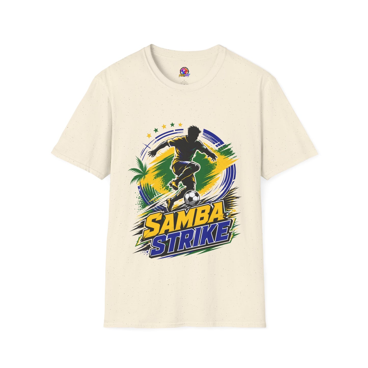 Brazil  Samba Strike Soccer T-Shirt — Brazilian Football Player Graphic Tee