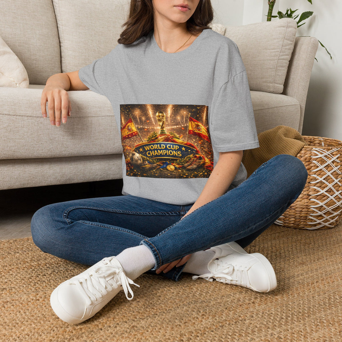 World Cup Champions T-Shirt — Spanish Football Victory Design