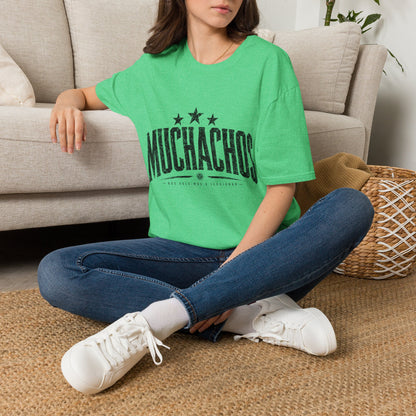Muchachos Graphic T‑Shirt — Vintage Distressed Crew Tee - Argentina Song, slogan, favorite chant